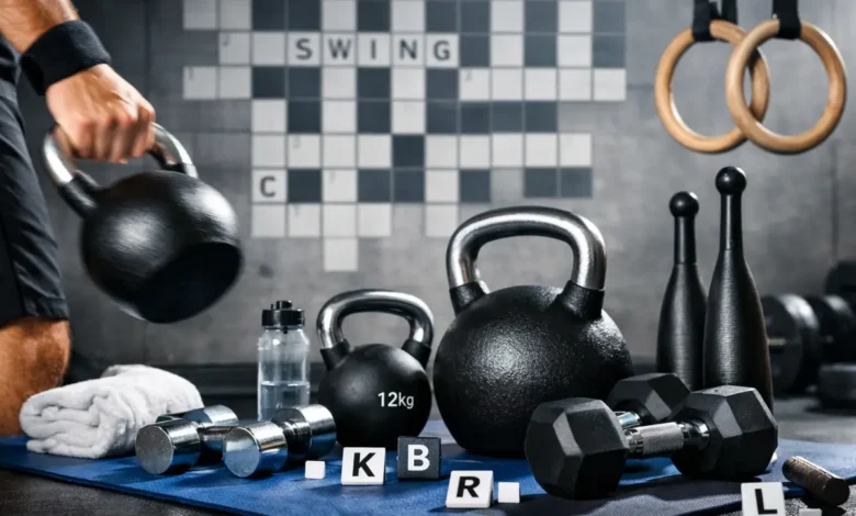 fitness items for swinging crossword clue